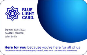 Blue light card - car hire and van hire