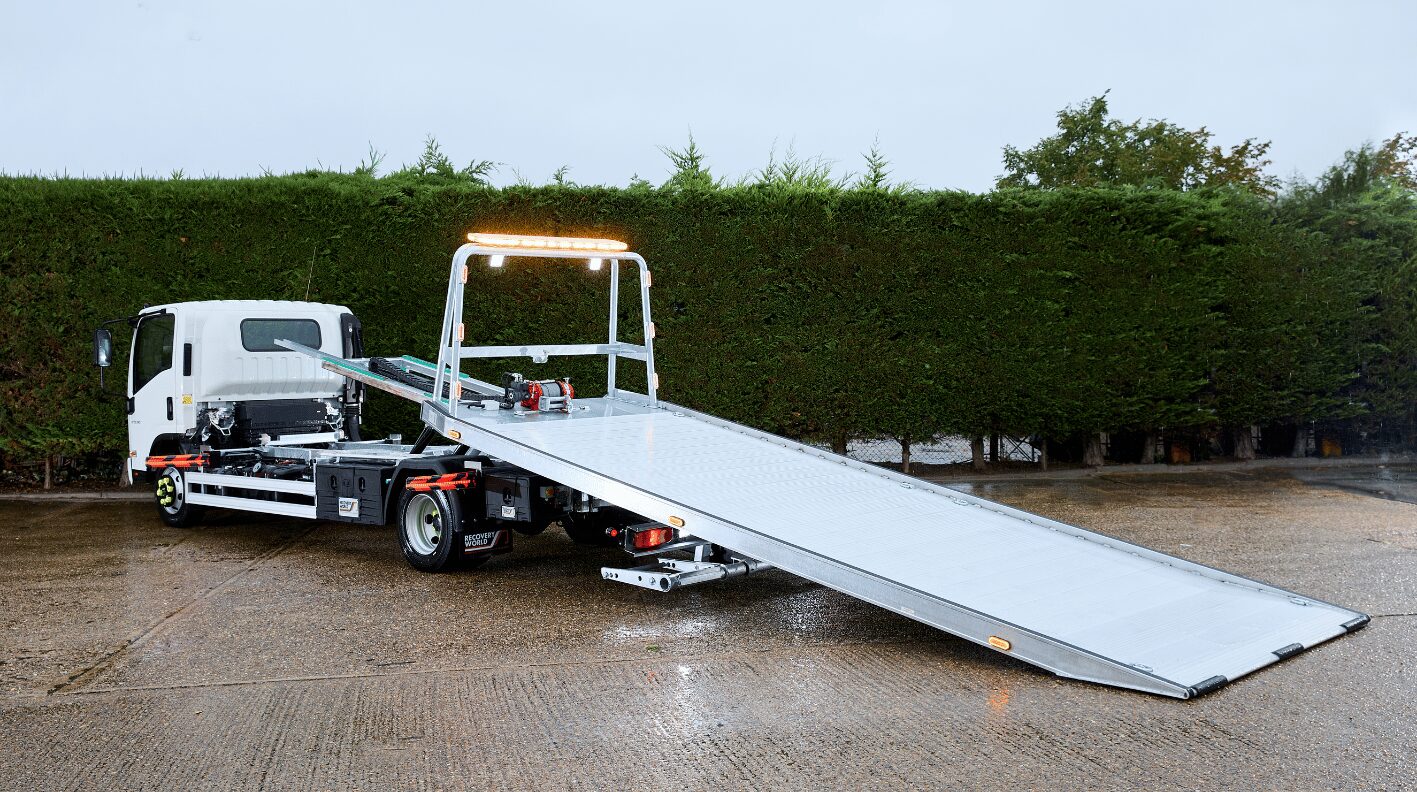 Recovery vehicle hire with bed lowered