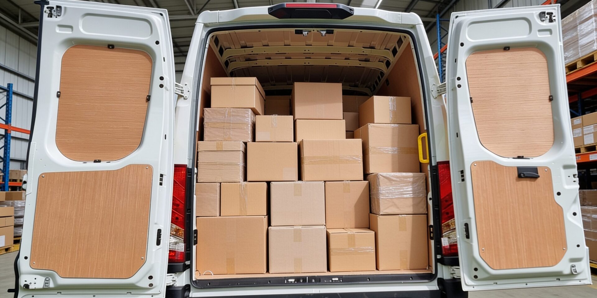 Moving van full of boxes - Van hire in Hatfield for house moves and business use